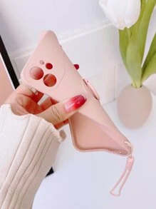 Carcasa De Teléfono Lisa Con Soporte De Anillo