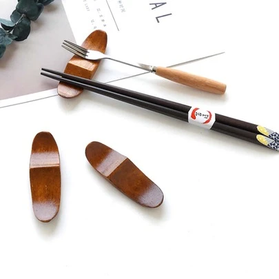 1/2/5/10支装日式木制筷架/筷托