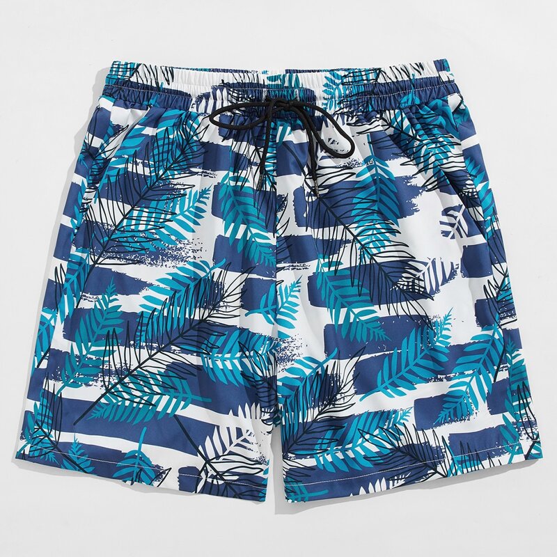 

Guys Leaf Print Drawstring Shorts, Multicolor