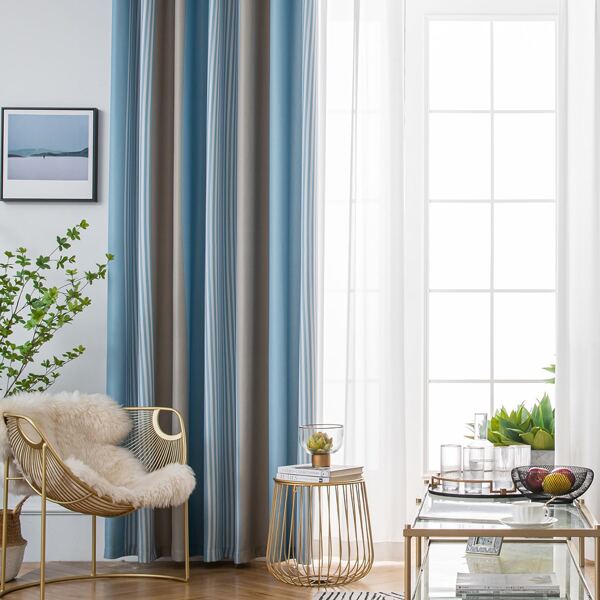 

Striped Pattern Single Panel Curtain, Multicolor