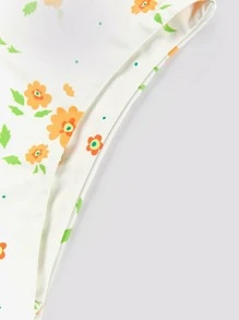 Summer Floral Print Tie Shoulder Bikini