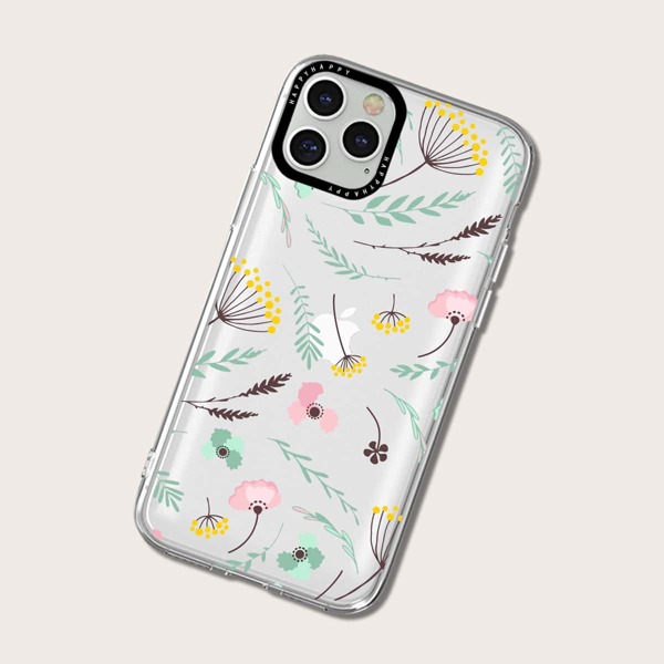 

Flower Print Phone Case, Clear