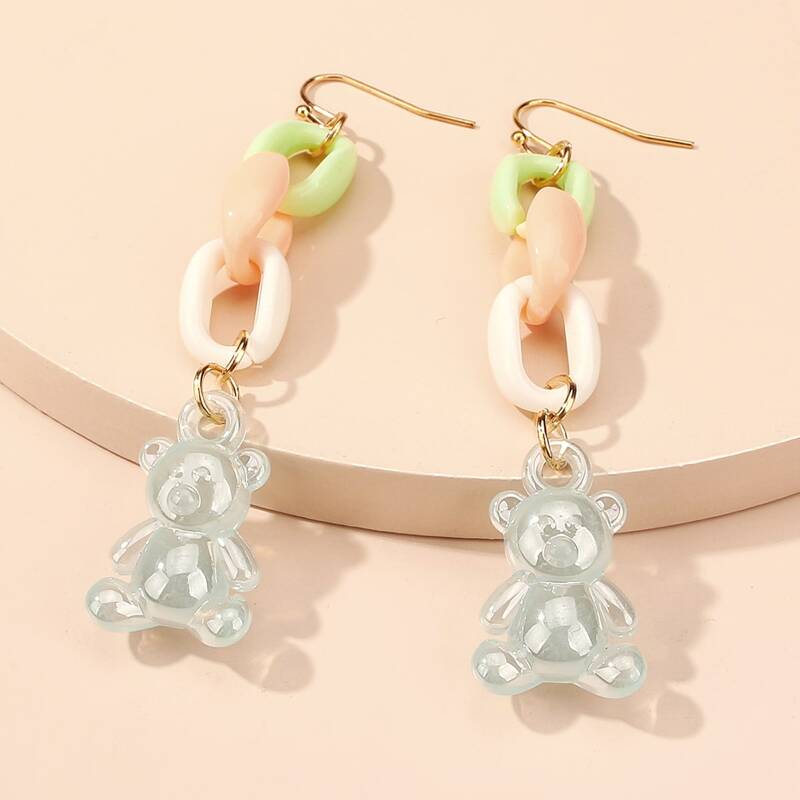 

Bear Drop Earrings, Multicolor