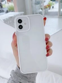 Contrast Frame Clear Phone Case - Clear - View 1