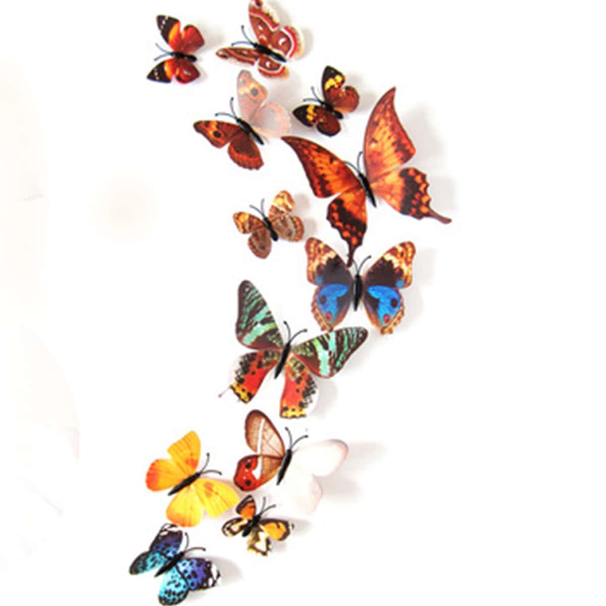 

12pcs Butterfly Wall Sticker, Multicolor