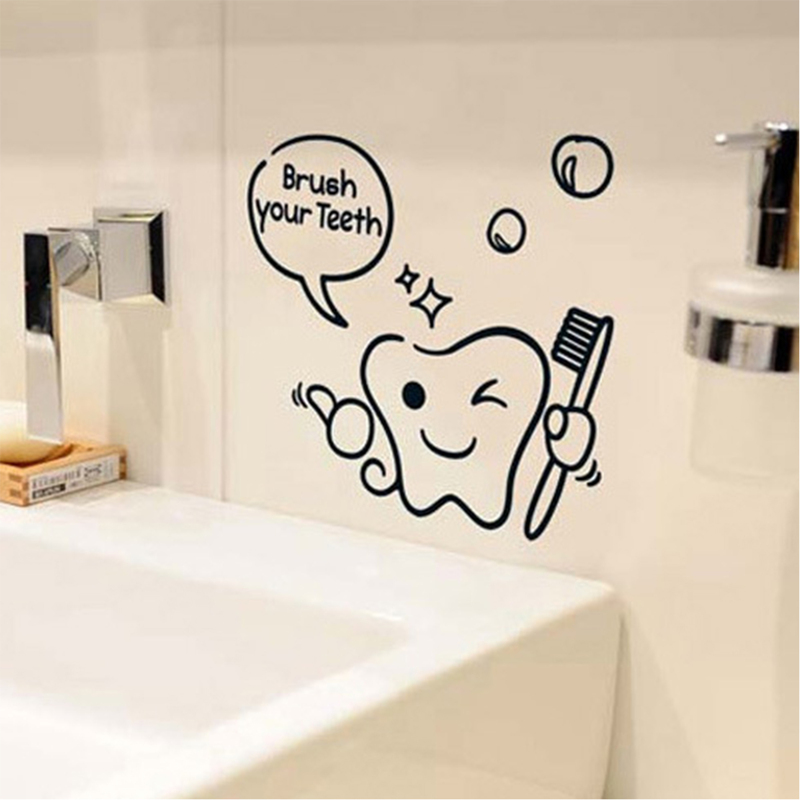 

1pc Cartoon Wall Sticker, Black