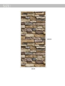 1 pieza papel de pared de PVC de simulación, pegatina de azulejo de pared impermeable con patrón de ladrillo moderno para baño, sala de estar, dormitorio