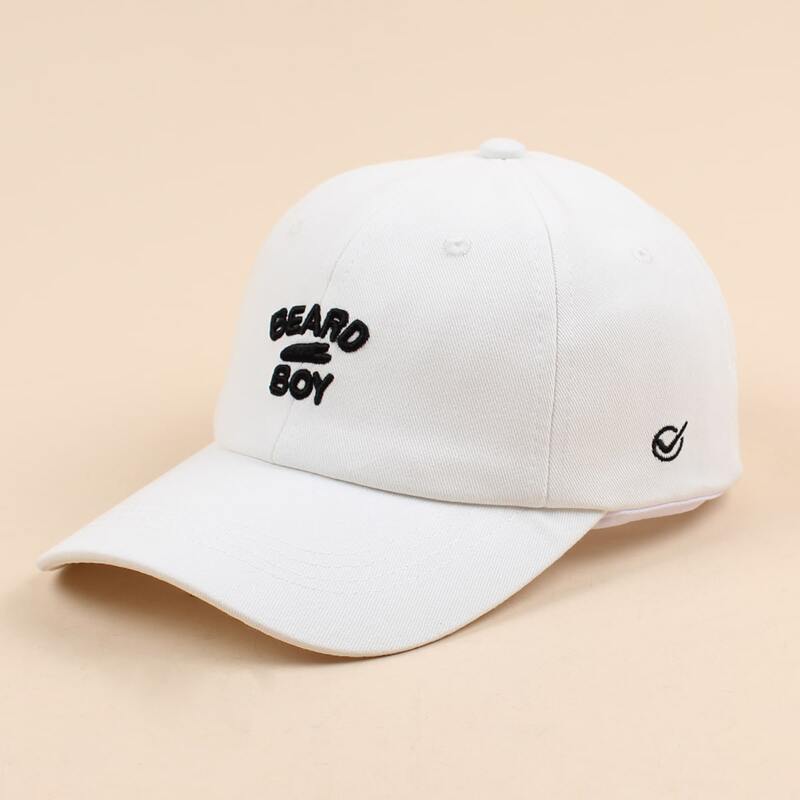 

Letter Graphic Embroidery Baseball Cap, White