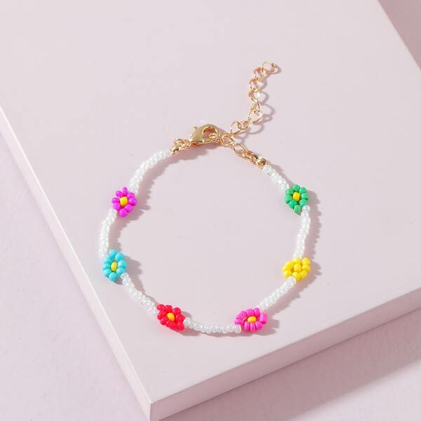 

1pc Beaded Bracelet, Multicolor
