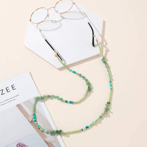 

Beaded Glasses Chain, Green