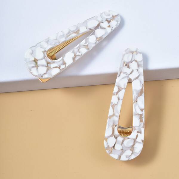 

2pcs Alligator Hair Clip, Multicolor