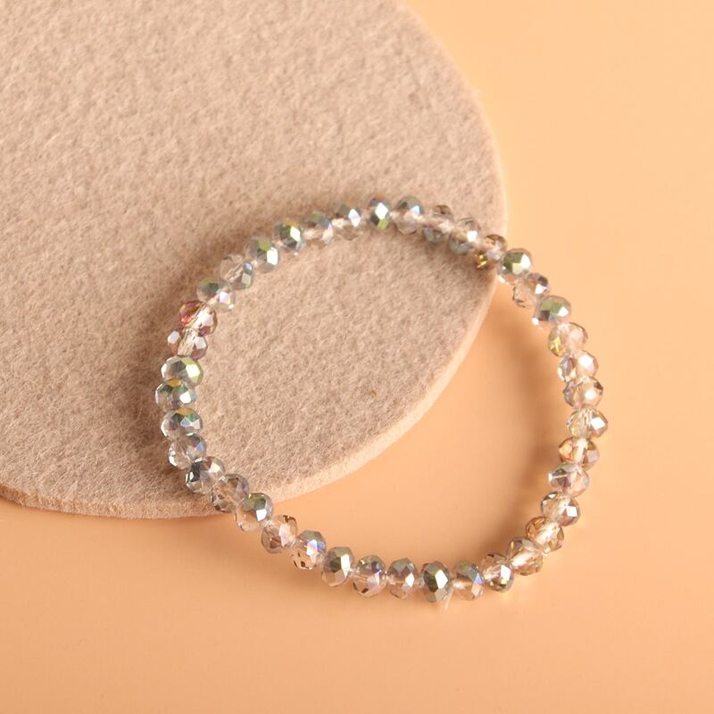 

Clear Beaded Bracelet, Grey