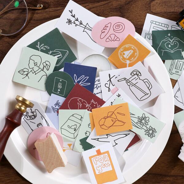 

40pcs Random Pattern Sticker, Multicolor