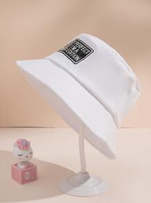 Mũ xô đồ họa chữ cái - trắng - Xem 3