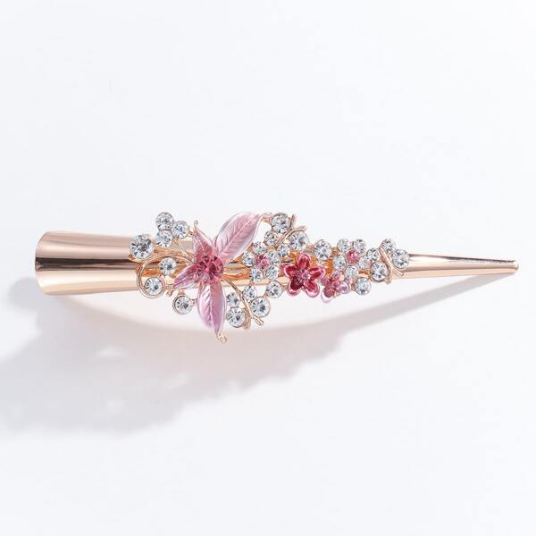 

Rhinestone Decor Hair Clip, Pink
