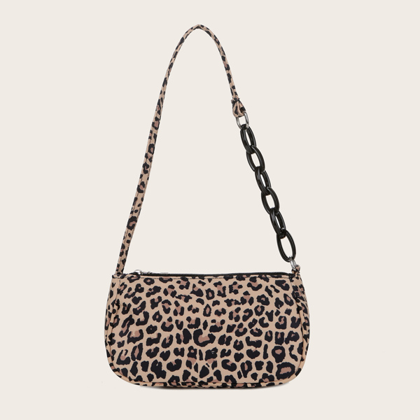 

Leopard Baguette Bag, Multicolor