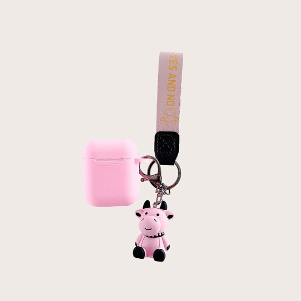 

Чехол для Airpods с брелоком, Розовые