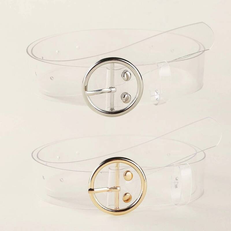 

2pcs Clear Buckle Belt