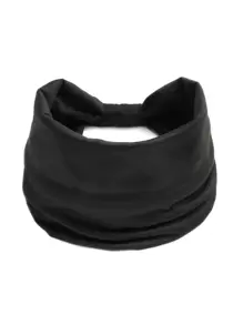 1 pieza de banda de pelo sólido para uso diario en peinados casuales para niñas - Negro - Ver 1