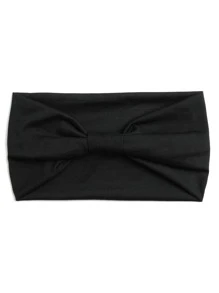 1 pieza de banda de pelo sólido para uso diario en peinados casuales para niñas - Negro - Ver 2