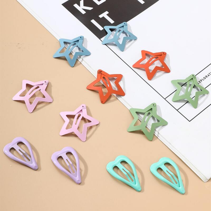 

12pcs Geo Hair Clip, Multicolor