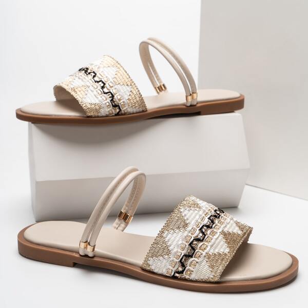 

Braided Two Way Wear Sandals, Beige