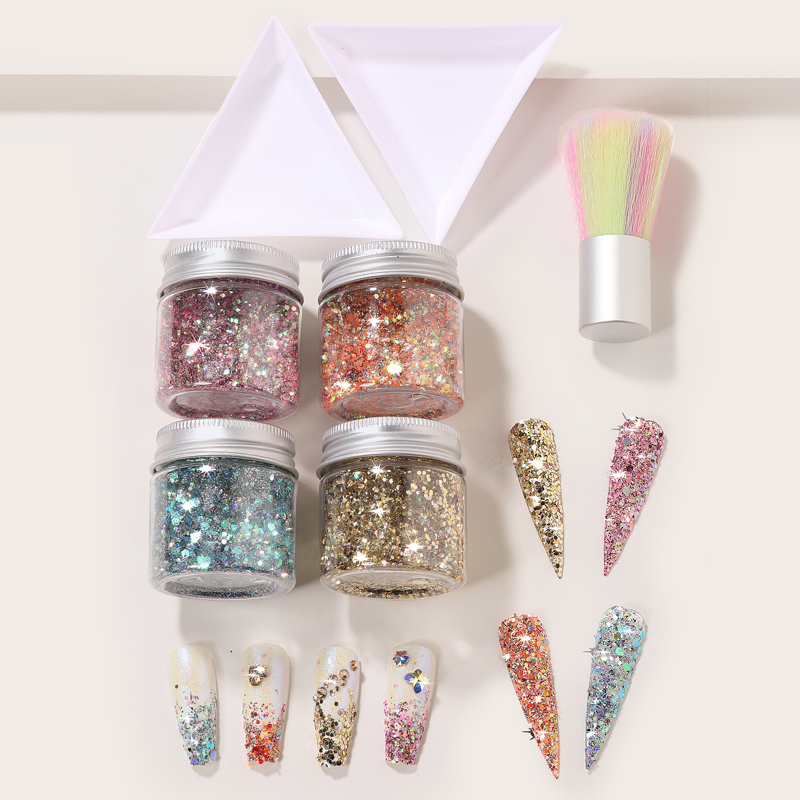 

7pcs Nail Art Decoration & Tool Set, Multicolor