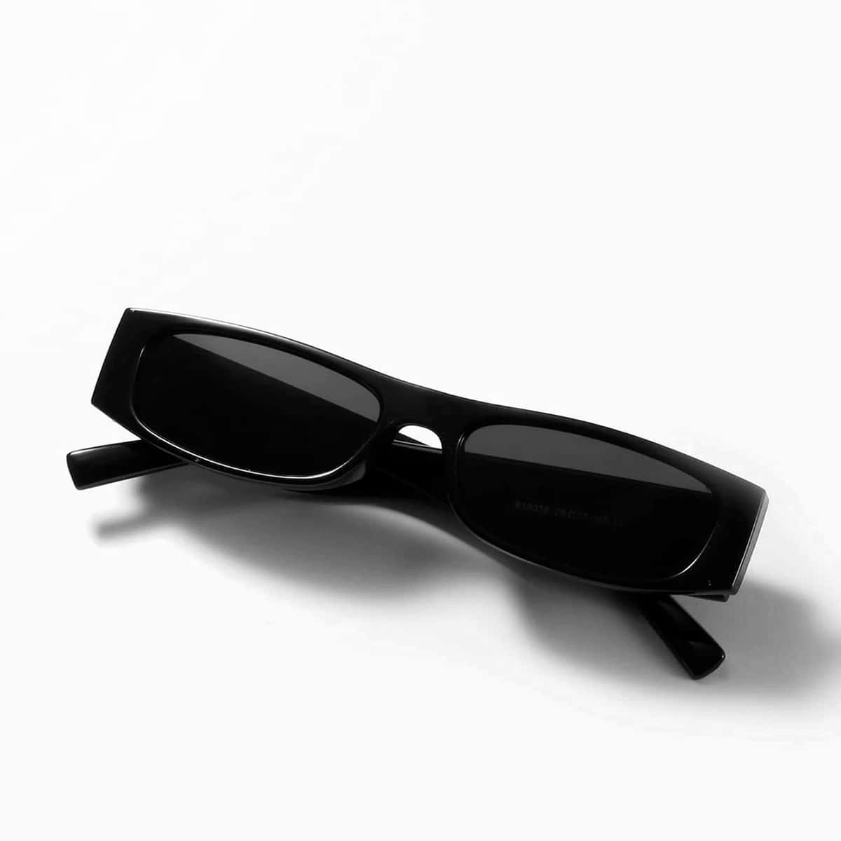 

Rectangle Frame Sunglasses, Black