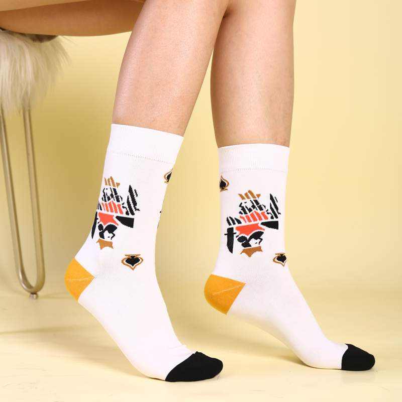 

Guys Graphic Crew Socks, White