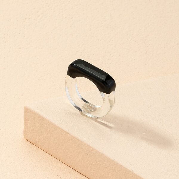 

Clear Resin Ring, Black