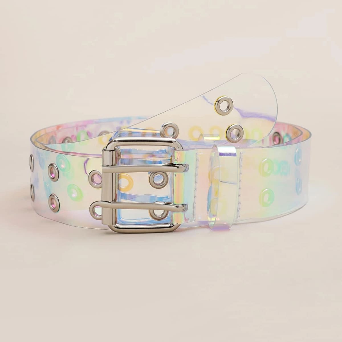 

Eyelet Decor Clear Belt