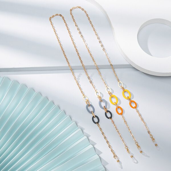 

2pcs Simple Face Mask Chain, Multicolor