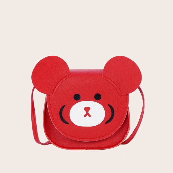 

Kids Cartoon Design Crossbody Bag, Red