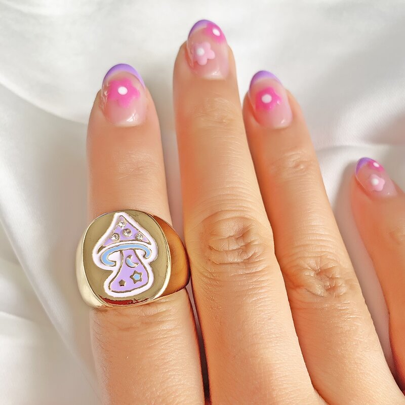 

Mushroom Pattern Ring, Gold