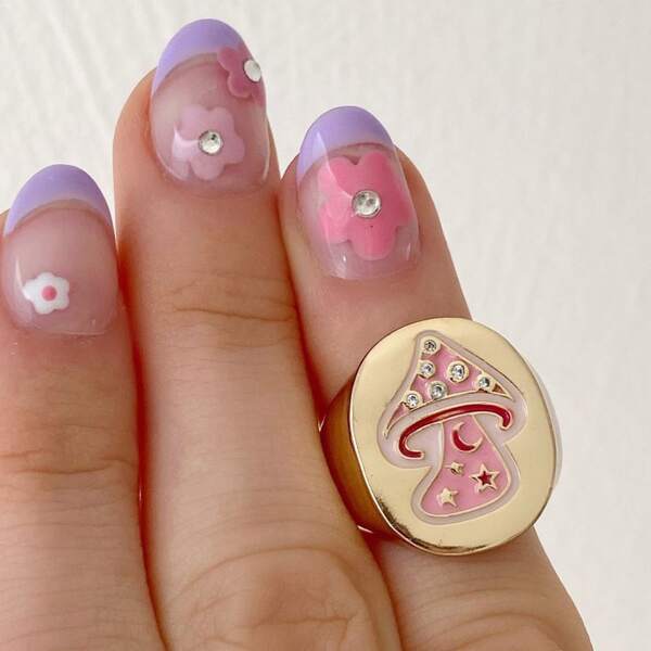 

Mushroom Decor Ring, Gold