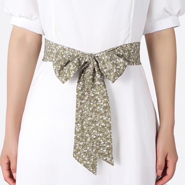 

Ditsy Floral Print Belt, Multicolor