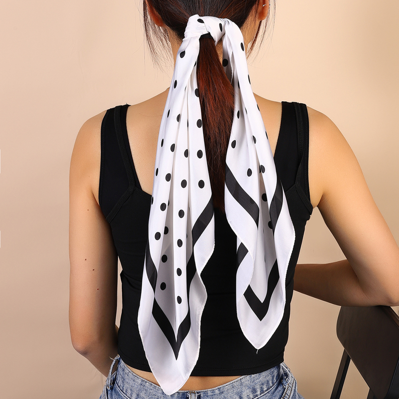 

Polka Dot Hair Band, Black and white