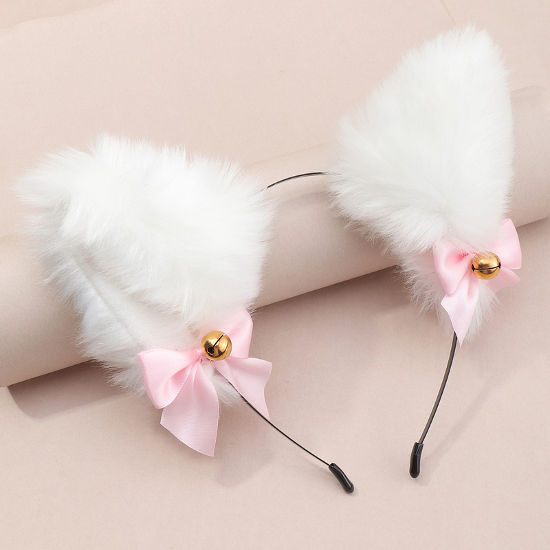 Ear Decor Bow Headband, White