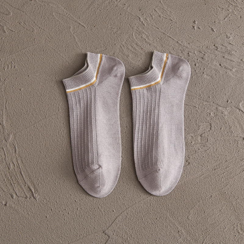 

Guys Striped Pattern Ankle Socks, White