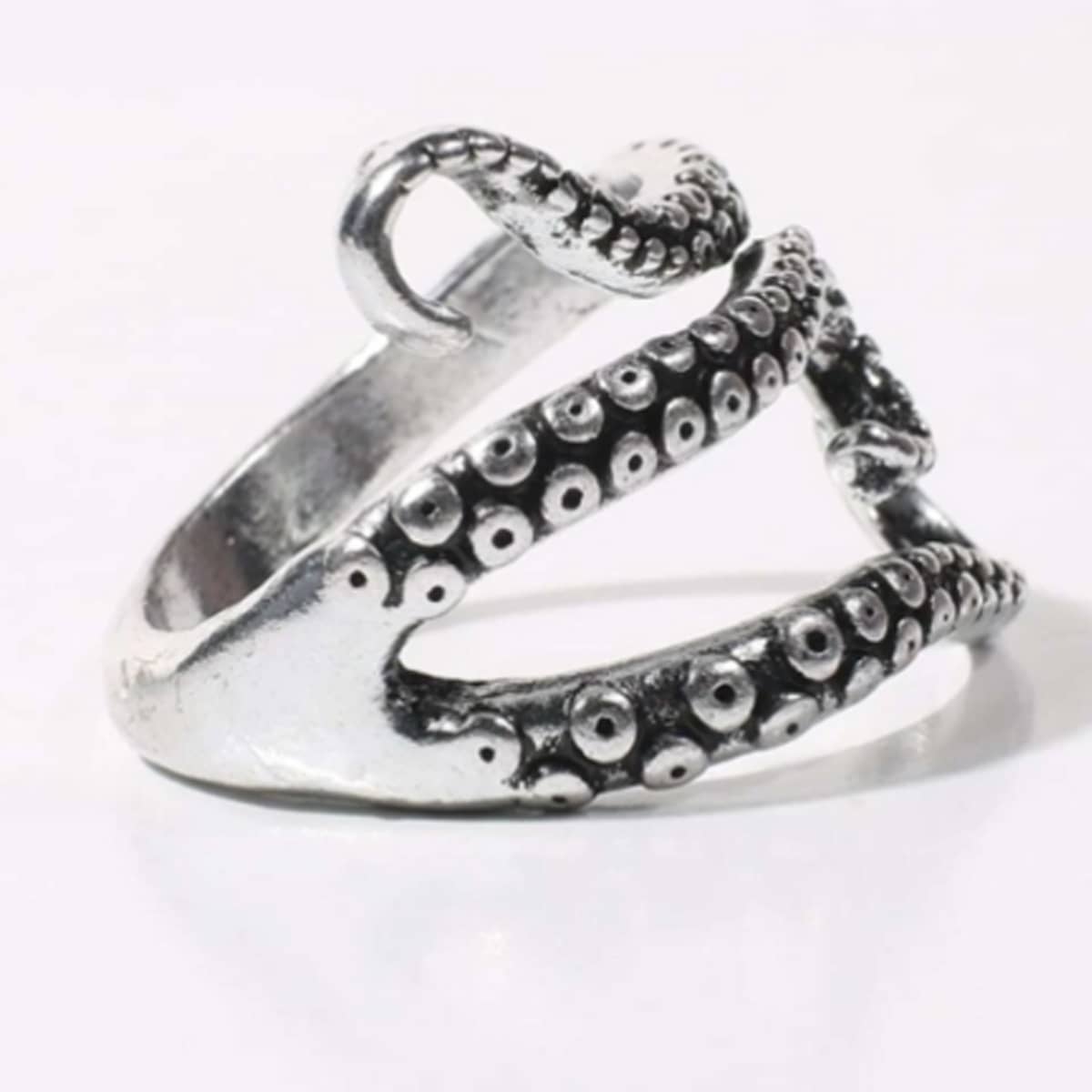 

1pc Octopus Ring, Silver