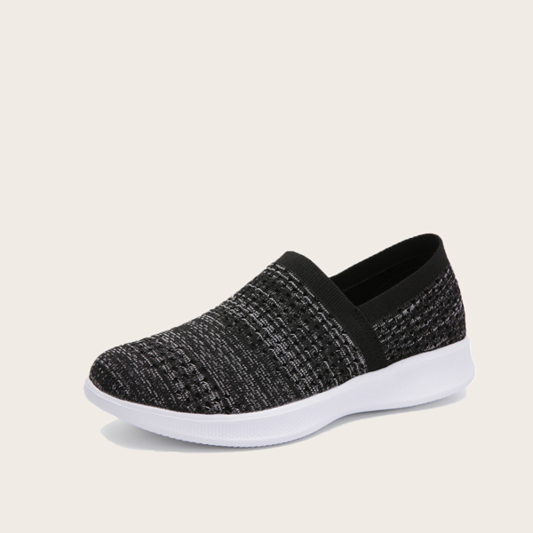 

Men Knit Panel Running Shoes, Black