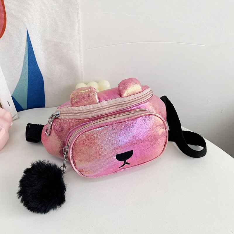 

Pom Pom Decor Fanny Pack, Pink
