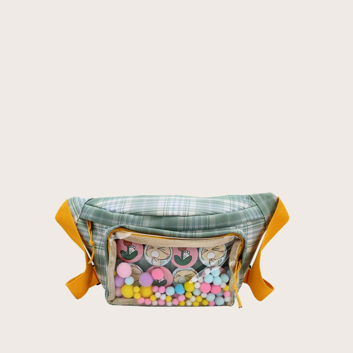 

Plaid Fanny Pack, Green