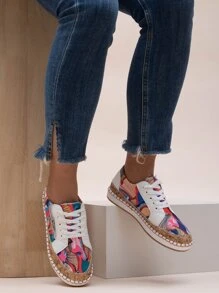 圖案拉鏈裝飾運動鞋 - 彩色 - 查看 2