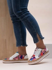 圖案拉鏈裝飾運動鞋 - 彩色 - 查看 4