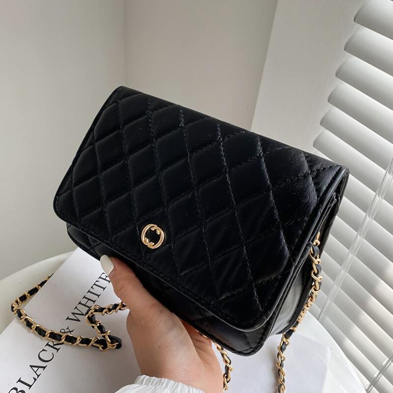 

Quilted Crossbody Bag, Black
