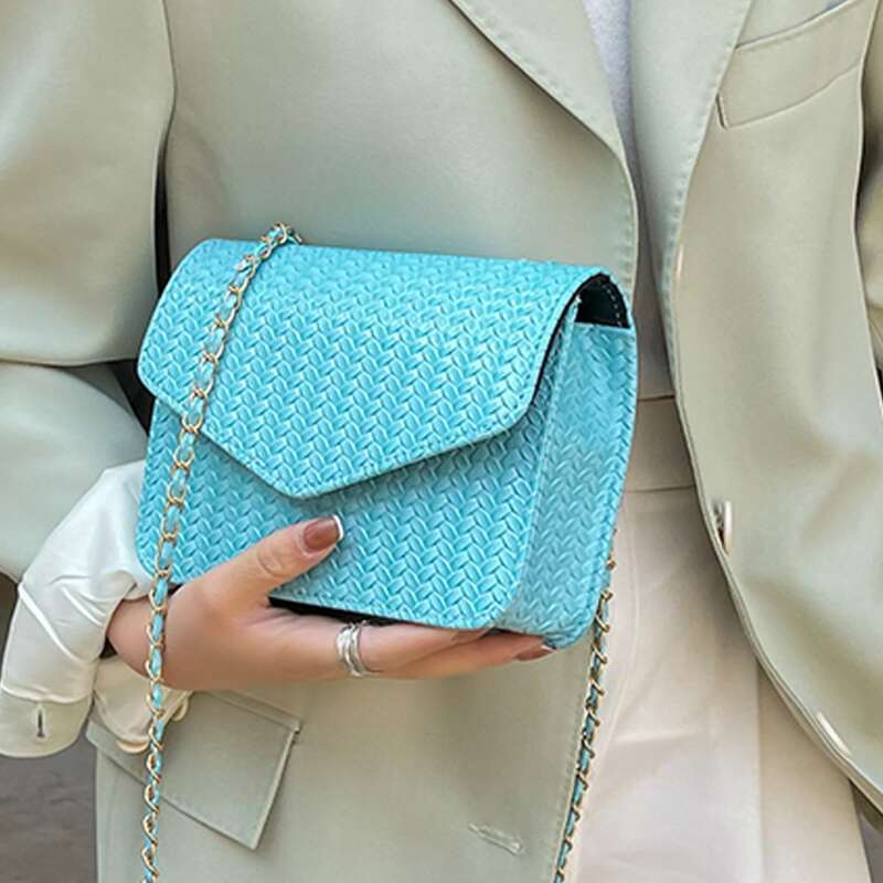 

Braided Crossbody Bag, Blue