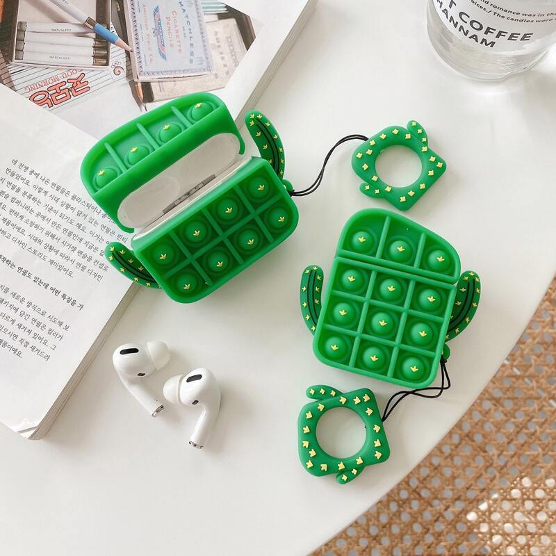 

Cactus Shaped Airpods Case, Green