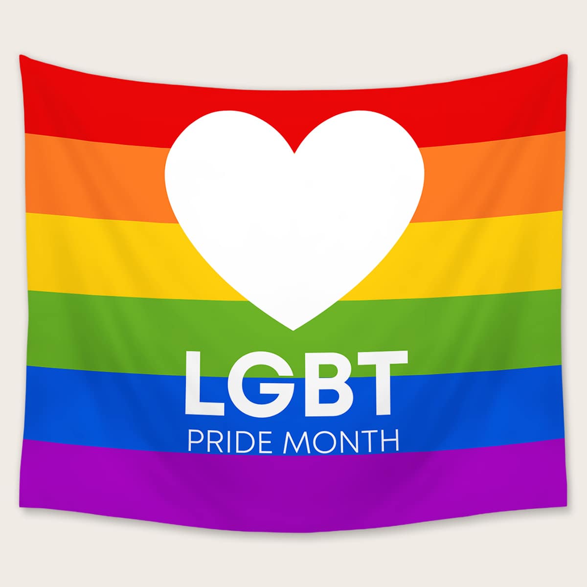 

LGBT Heart Pattern Tapestry, Multicolor