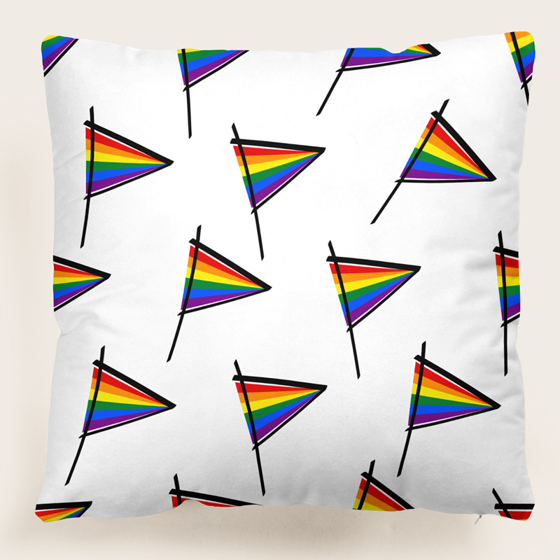 

LGBT Graphic Cushion Cover Without Filler, Multicolor